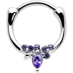 16G 5/16 Purple Gem Bee Glamour Cartilage Clicker