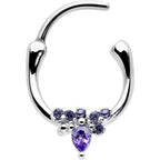 16G 5/16 Purple Gem Bee Glamour Cartilage Clicker
