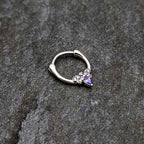 16G 5/16 Purple Gem Bee Glamour Cartilage Clicker