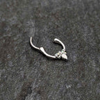 16G 5/16 White Faux Opal Bee Glamour Cartilage Clicker
