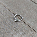 16G 5/16 White Faux Opal Bee Glamour Cartilage Clicker