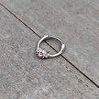 16G 5/16 Pink Gem Ultra Fly Cartilage Clicker