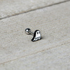16G 1/4 White Ghost Glow in the Dark Cartilage Tragus Earring