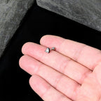 16G 1/4 White Ghost Glow in the Dark Cartilage Tragus Earring