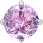 16G 5/16 Pink CZ Gem ASTM F-136 Implant Grade Titanium Hex End Labret Tragus