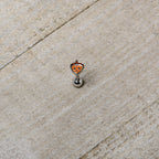 16G 5/16 Acorn Face Brown Autumn Cartilage Tragus Earring