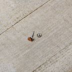 16G 5/16 Acorn Face Brown Autumn Cartilage Tragus Earring