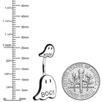 Halloween White Glow in the Dark Ghosts Double Mount Belly Ring