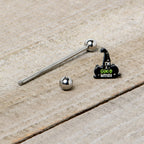 14G Good Witch Hat Glow the Dark Halloween Industrial Barbell 38mm