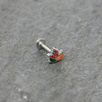 16G 5/16 Autumn Tricolor Red Maple Leaf Labret Monroe Tragus