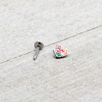 16G 5/16 Autumn Tricolor Red Maple Leaf Labret Monroe Tragus