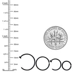 20G 12 Pack ASTM F-136 Implant Grade Titanium Hoop Nose Ring Septum Cartilage Ear Hoop Earring Set