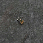 20G 7mm Red Gem Deco Holiday Tree Golden L Shape Nose Ring