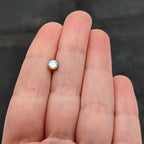 Aurora CZ Gem ASTM F-136 Implant Grade Titanium Threadless Barbell Tongue Ring