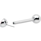 Pink CZ Gem ASTM F-136 Implant Grade Titanium Threadless Barbell Tongue Ring