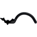 20G 1/4 Black Anodized Itty Bitty Bat Left Side Nose Screw
