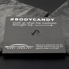 20G 1/4 Black Anodized Itty Bitty Bat Left Side Nose Screw
