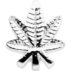 20G 1/4 Texture Pot Leaf L Shape Nose Ring