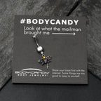 Clear Yellow Purple Gem Dragonfly Dangle Belly Ring
