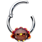 16G 5/16 Sweet Tiny Turkey Thanksgiving Hinged Segment Ring