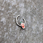 16G 5/16 Sweet Pumpkin Frappe Autumn Hinged Segment Ring