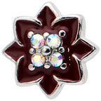 16G 1/4 Aurora Gem Poinsettia Flower Cartilage Tragus Earring