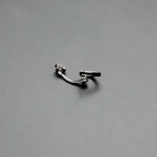 Clear Gem Open Heart Valentine Double Mount Belly Ring