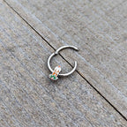 16G 3/8 Sweet Holiday Candle Christmas Hinged Segment Ring