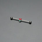 14G Sweet Happy Heart Lollipop Industrial Barbell 38mm