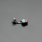 Sydney Belle Girlfriend Collection Sweet Happy Cupcake Pink Blue Double Mount Belly Ring