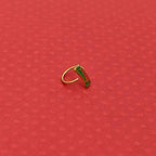 20G 5/16 Gold Tone Merry Christmas Inlaid Nose Hoop