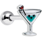 16G 1/4 Sweet Martini Glass Heart Cartilage Tragus Earring