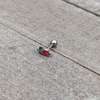 16G 1/4 Sweet Happy Rose Flower Cartilage Tragus Earring