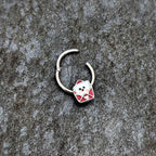 16G 3/8 Sweet Love Letter Valentine Hinged Segment Ring