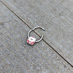 16G 3/8 Sweet Love Letter Valentine Hinged Segment Ring