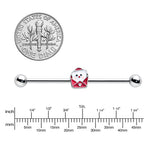 14G Sweet Love Letter Valentine Industrial Barbell 38mm