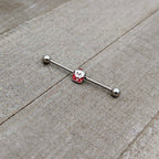 14G Sweet Love Letter Valentine Industrial Barbell 38mm