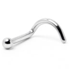 18G 1/4 ASTM F-136 Implant Grade Titanium Ball End Left Side Nose Screw