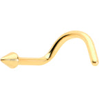 18G 1/4 Gold Hue ASTM F-136 Implant Grade Titanium Cone End Left Side Nose Screw