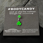 Sweet Happy Shamrocks St Patricks Day Double Mount Belly Ring