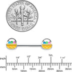 14G 9/16 Celebration Easter Basket Barbell Nipple Ring Set