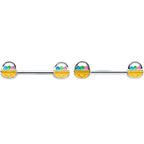 14G 9/16 Celebration Easter Basket Barbell Nipple Ring Set