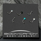 20G Nose Screw Gem Faux Opal Pack Dynasty Nose Ring Set of 6