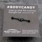14G Flying Black Bat Industrial Barbell 38mm