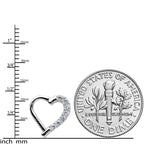 16G 5/16 14k White Gold CZ Paved Ultra Luxe Left Hinged Heart Segment Ring