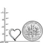 16G 5/16 14k White Gold CZ Paved Ultra Luxe Right Hinged Heart Segment Ring