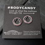 Clip On Fake Nipple Ring Set - Pink, Blue or Clear