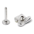 16G 5/16 Glitter Top Hat Shamrock St Patricks Labret Monroe Tragus