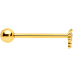 Clear Gem Gold Tone Flying Dragonfly Barbell Tongue Ring