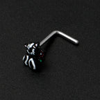 20G 7mm Funky Skunk L Shape Nose Ring